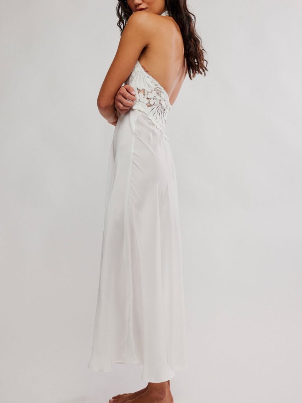 FREE PEOPLE Petal Party Midi Slip Dress / Clean Ivory - Picture 2 of 6